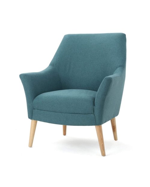 Norre Teal Fabric Club Chair